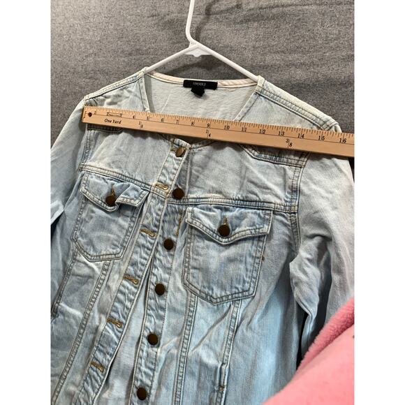 FOREVER 21 Denim Jacket Womens Medium Blue Jeans Button Up Jacket - Picture 5 of 7